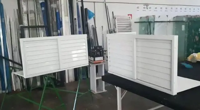Venezianas de alumínio na produção (esquadria)